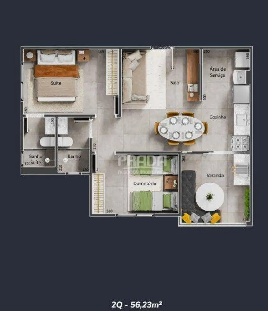 Apartamento, 2 quartos, 56 m² - Foto 7