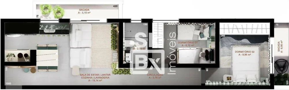 Apartamento, 2 quartos, 59 m² - Foto 9