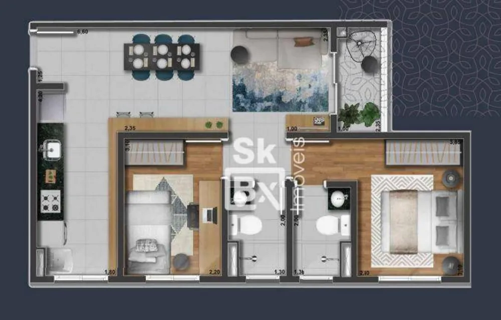 Apartamento, 2 quartos, 51 m² - Foto 4