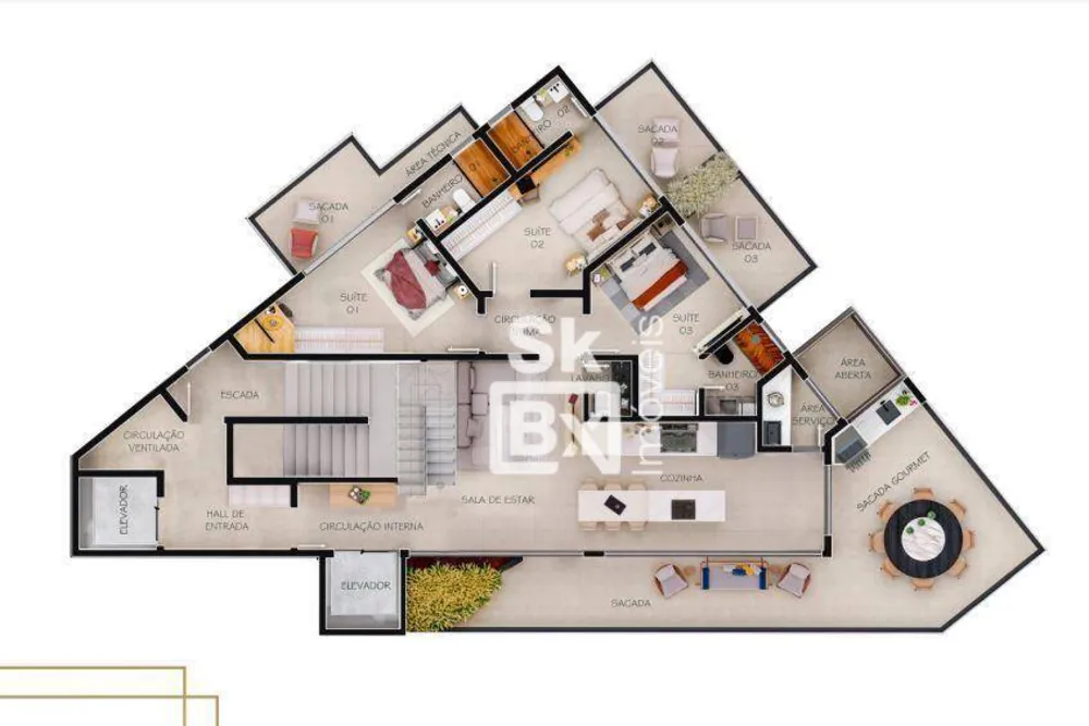 Cobertura, 3 quartos, 320 m² - Foto 8