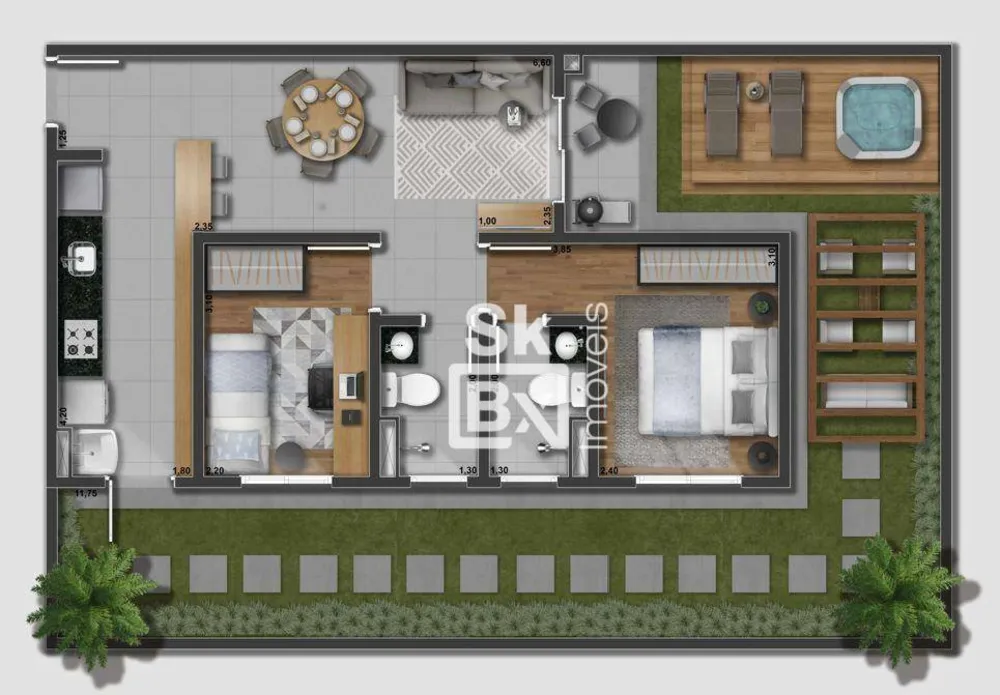 Apartamento, 2 quartos, 51 m² - Foto 2