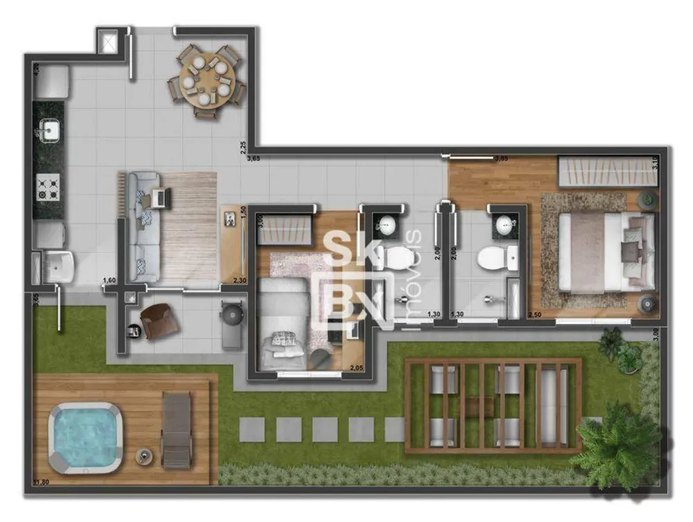 Apartamento, 2 quartos, 51 m² - Foto 3