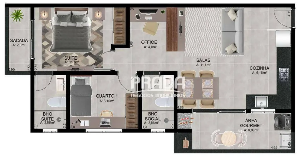 Apartamento, 2 quartos, 62 m² - Foto 4