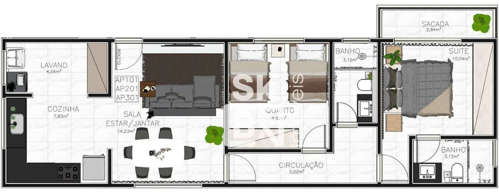 Apartamento, 2 quartos, 71 m² - Foto 8
