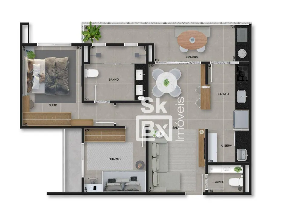 Apartamento, 2 quartos, 69 m² - Foto 6