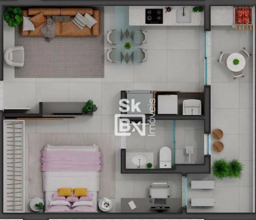 Apartamento, 1 quarto, 52 m² - Foto 4
