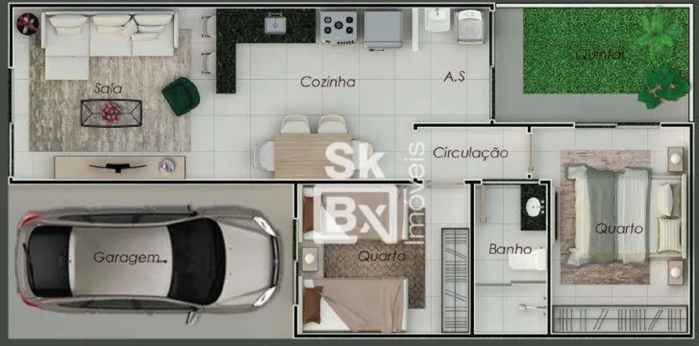 Casa de Condomínio, 2 quartos - Foto 11