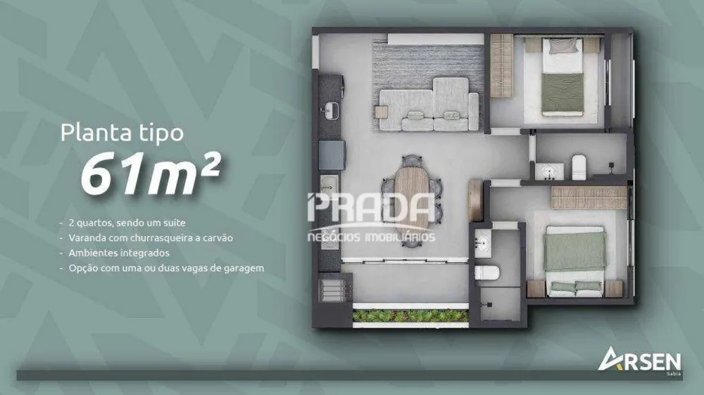 Apartamento, 2 quartos, 60 m² - Foto 1