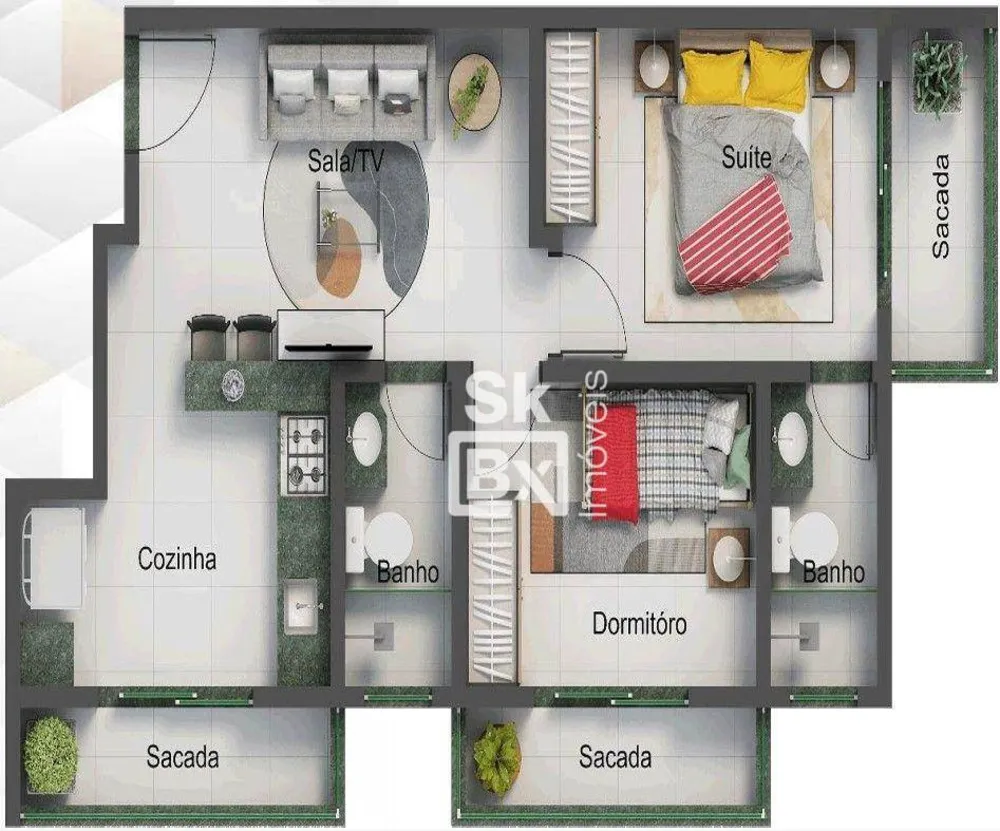 Apartamento, 2 quartos, 47 m² - Foto 8