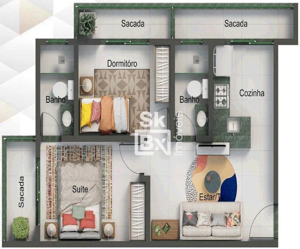 Apartamento, 2 quartos, 47 m² - Foto 9