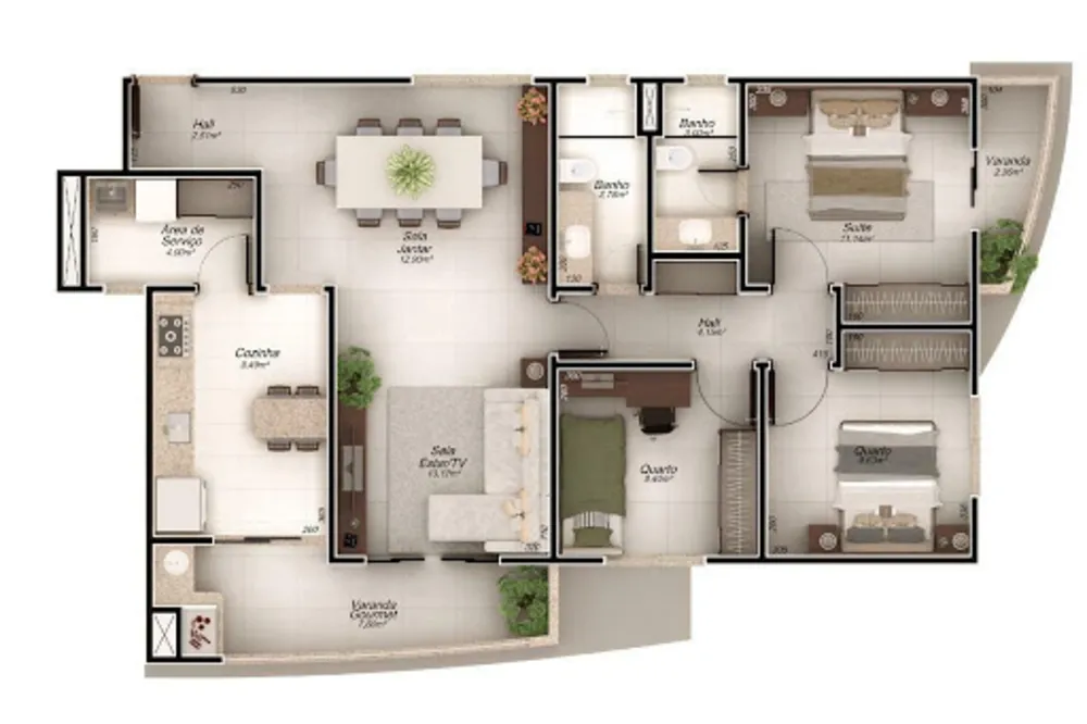Apartamento, 3 quartos, 116 m² - Foto 3