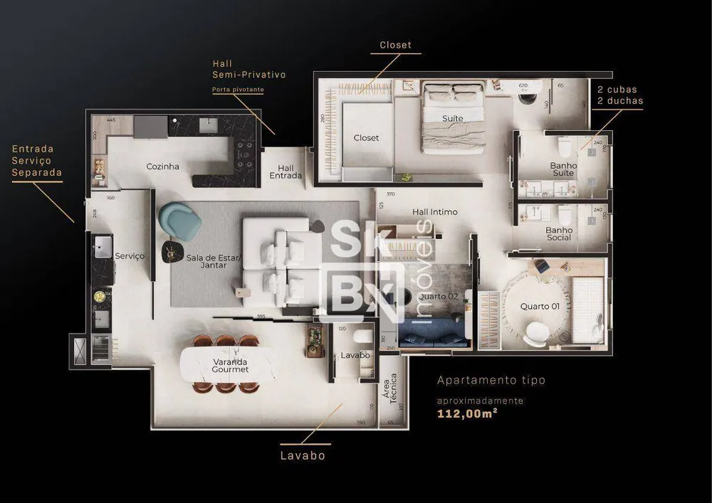 Apartamento, 3 quartos, 112 m² - Foto 6