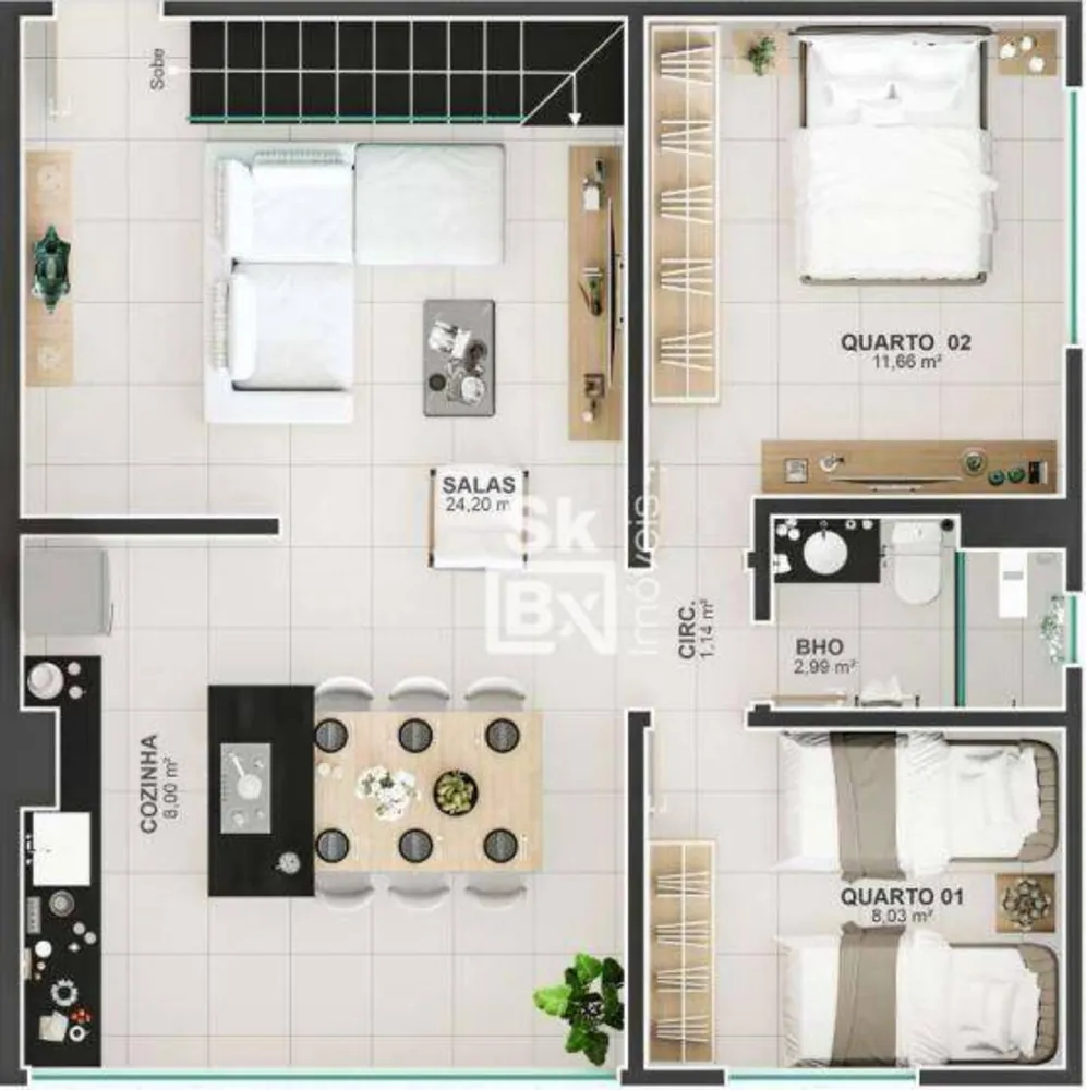 Cobertura, 3 quartos, 129 m² - Foto 7