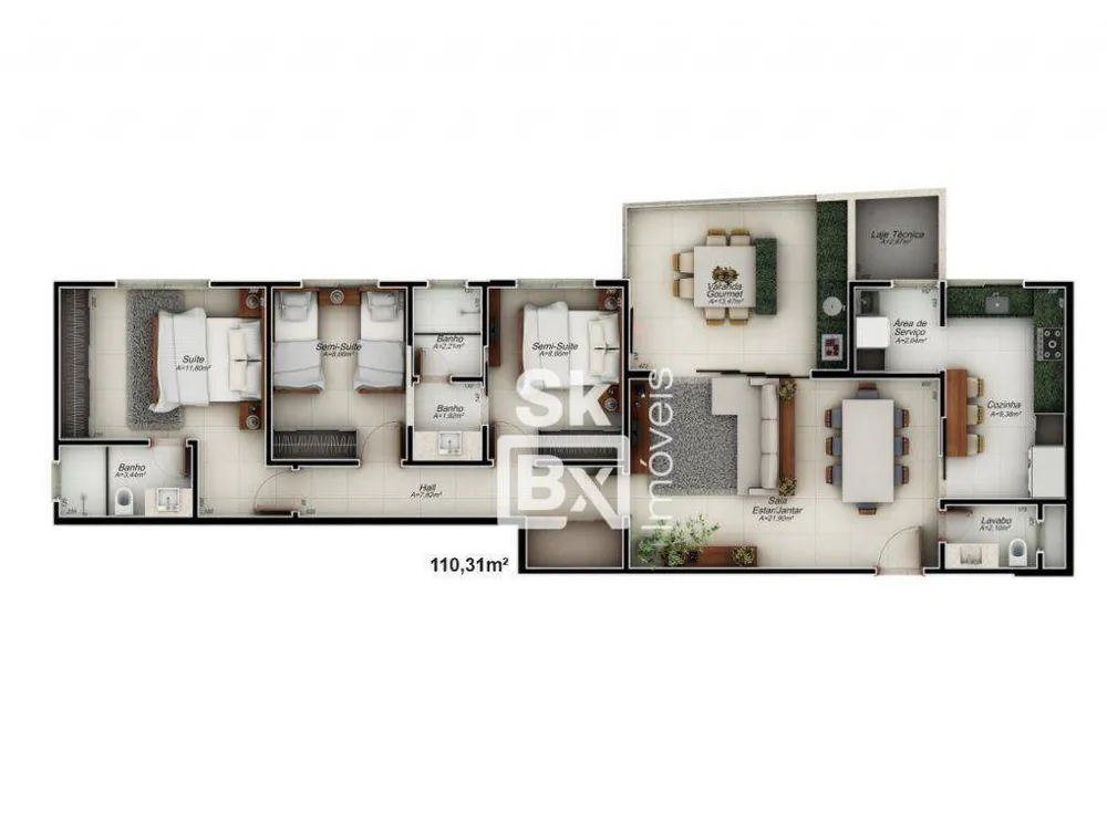 Apartamento, 3 quartos, 110 m² - Foto 11