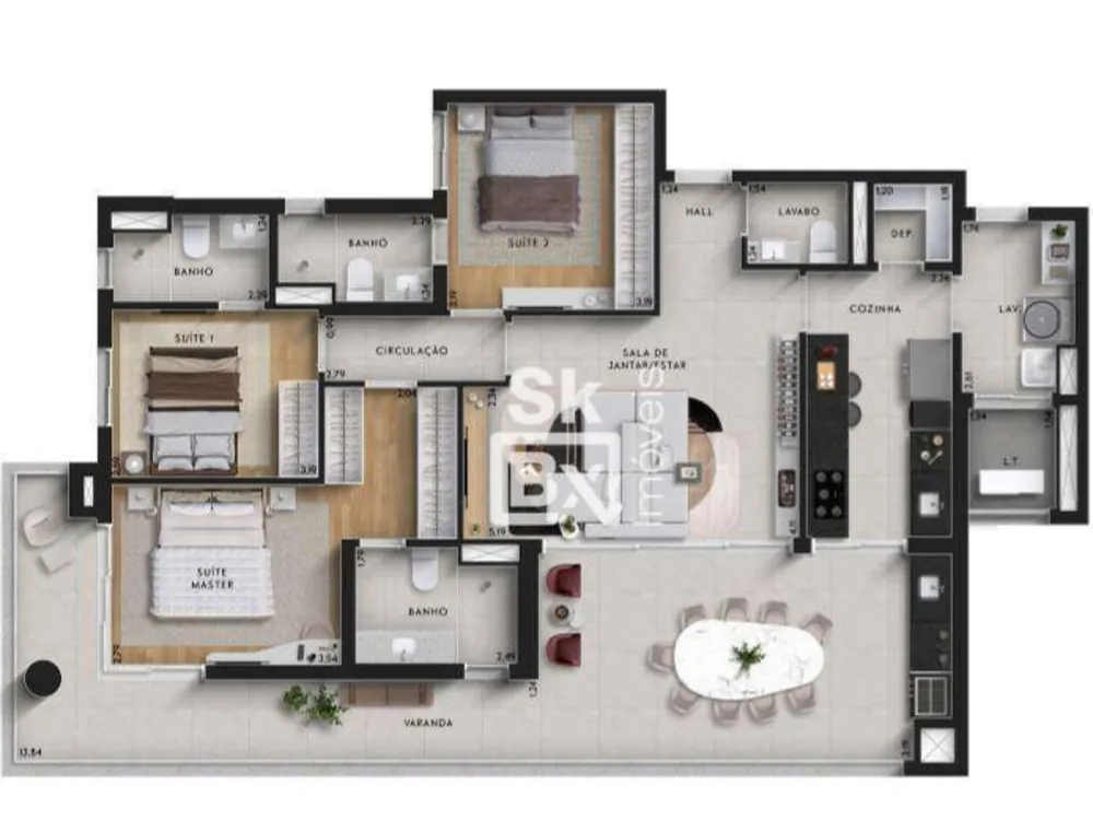 Apartamento, 3 quartos, 143 m² - Foto 7