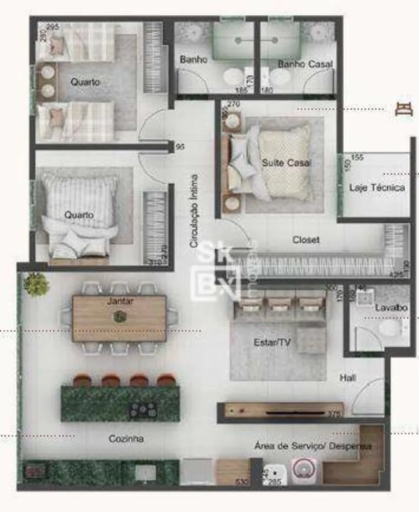 Apartamento, 3 quartos, 91 m² - Foto 8
