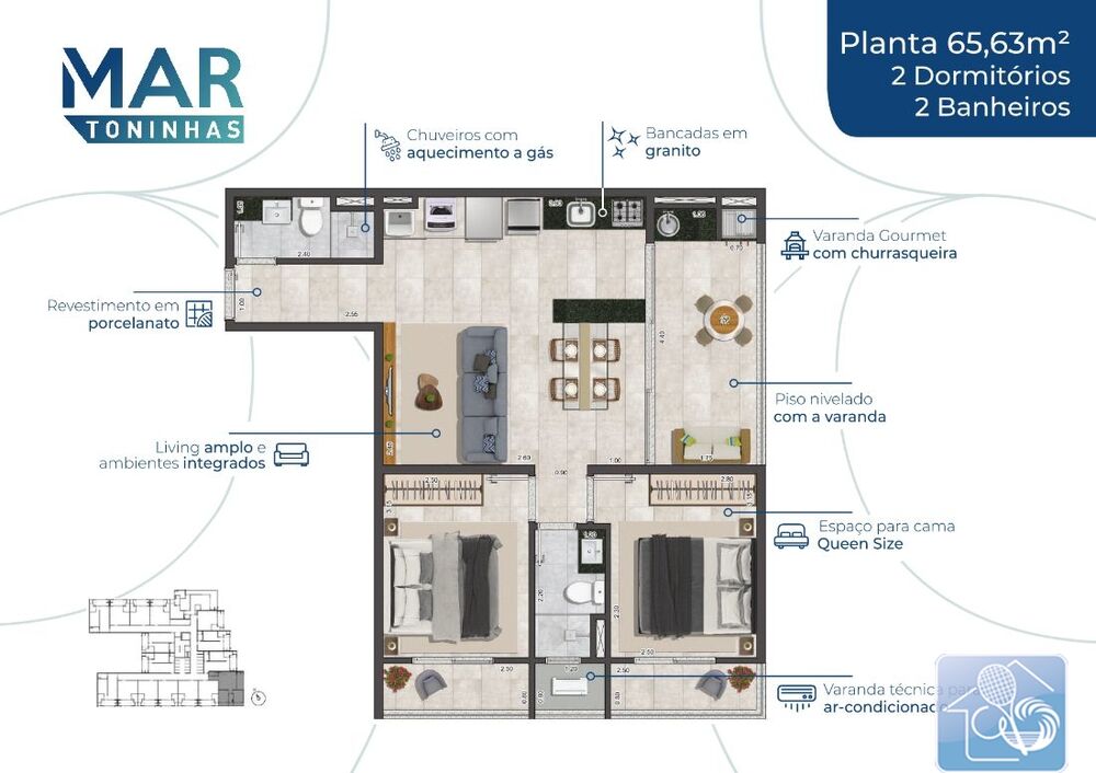 Apartamento, 2 quartos, 65 m² - Foto 31