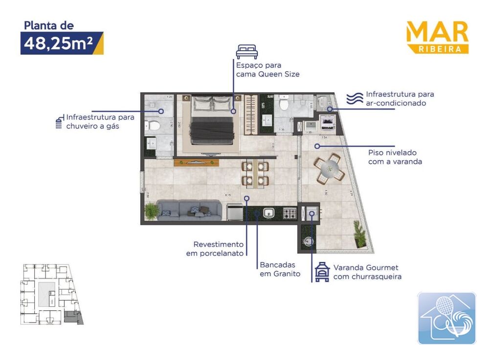 Apartamento, 1 quarto, 45 m² - Foto 34