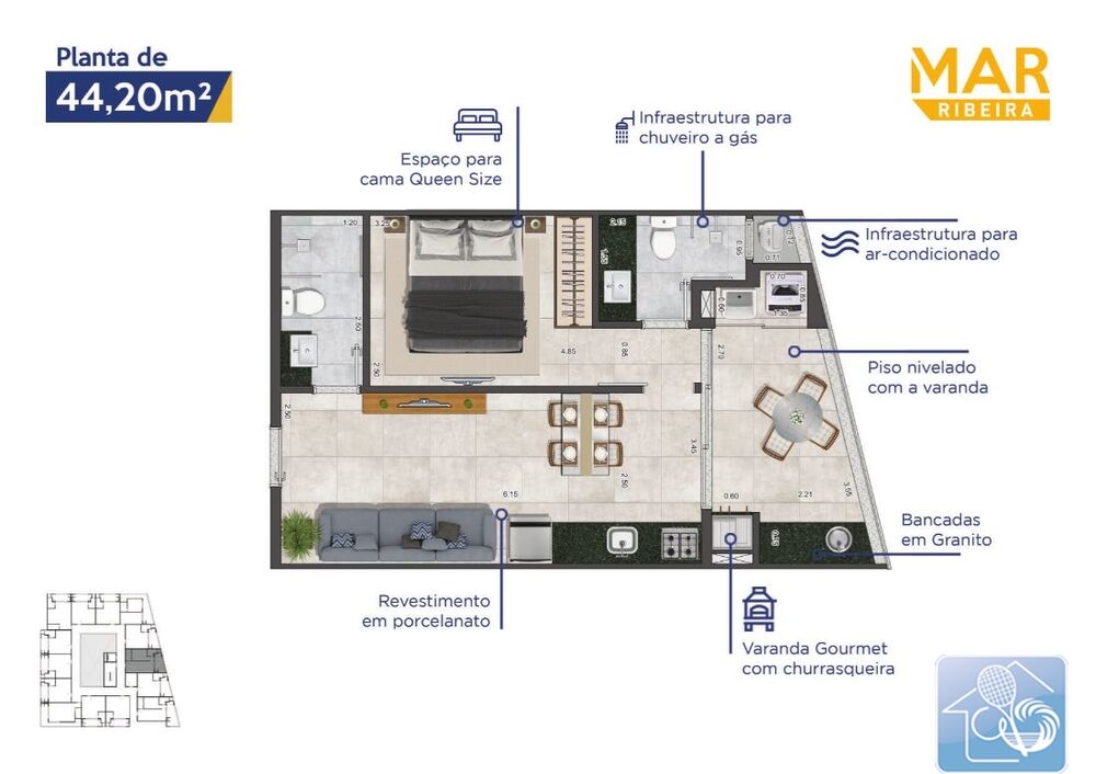 Apartamento, 1 quarto, 45 m² - Foto 33