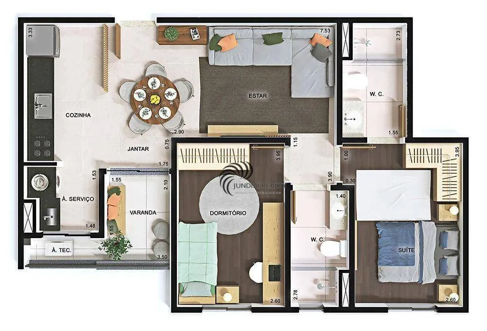 Apartamento, 2 quartos, 68 m² - Foto 1