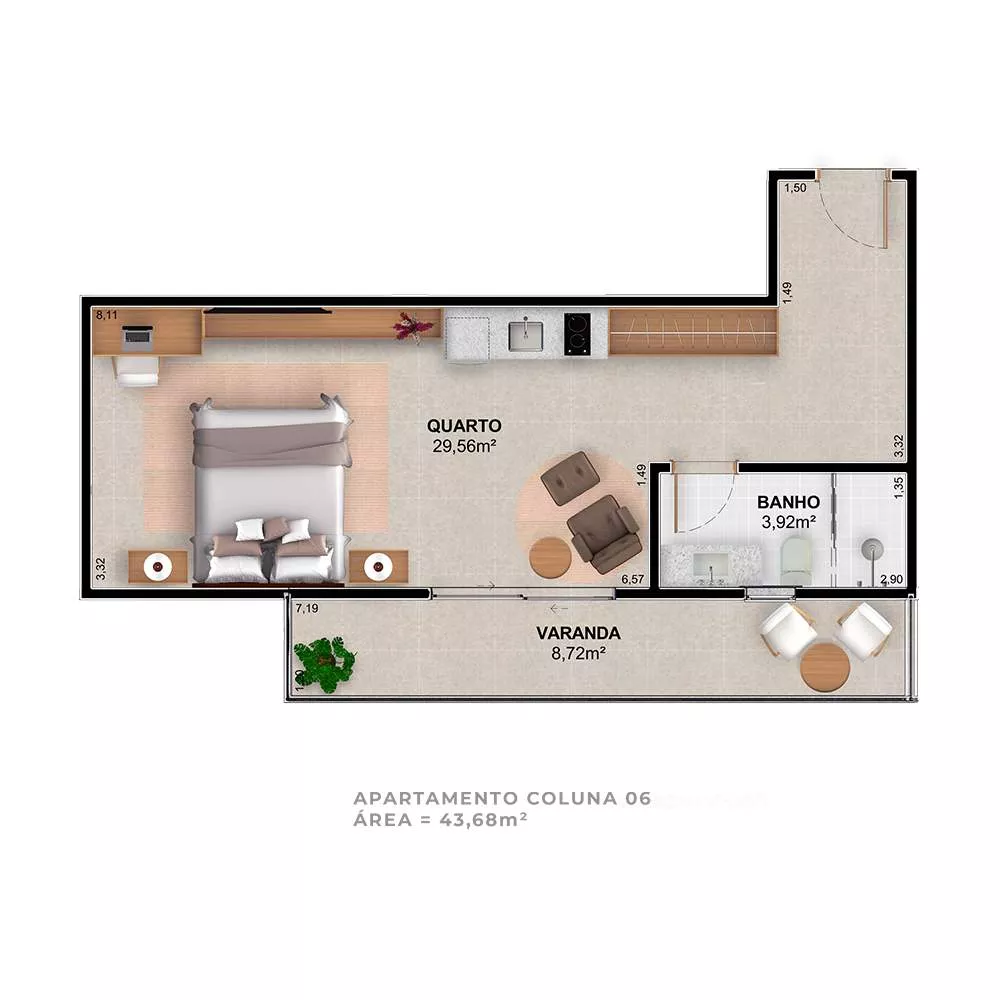 Apartamento, 1 quarto, 37 m² - Foto 4