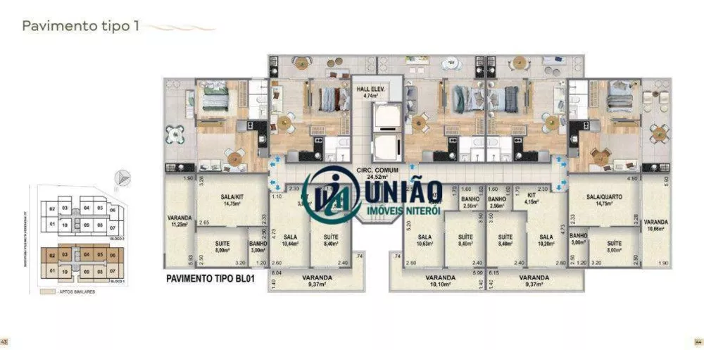 Apartamento, 1 quarto, 37 m² - Foto 49