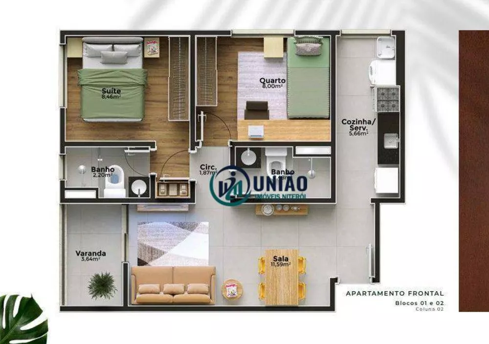 Apartamento, 2 quartos, 46 m² - Foto 74