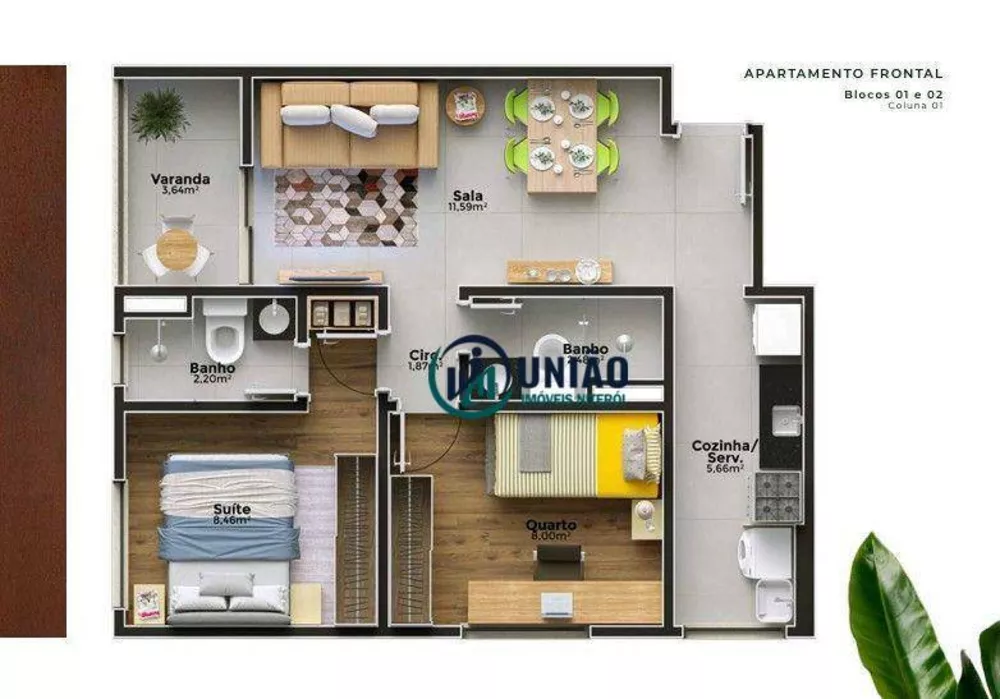 Apartamento, 2 quartos, 46 m² - Foto 73