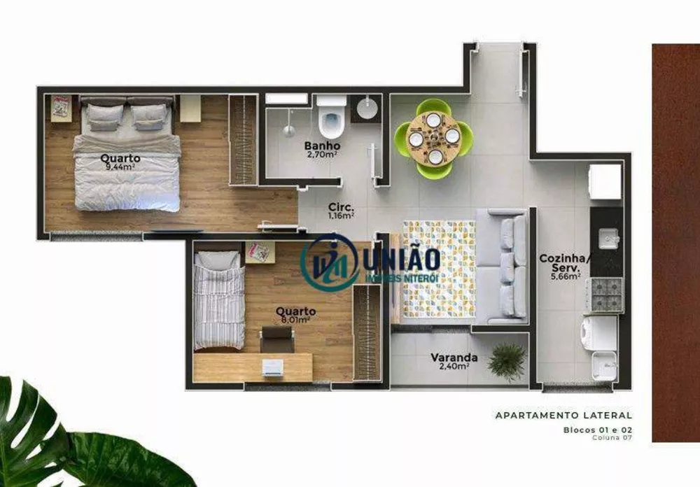 Apartamento, 2 quartos, 52 m² - Foto 33