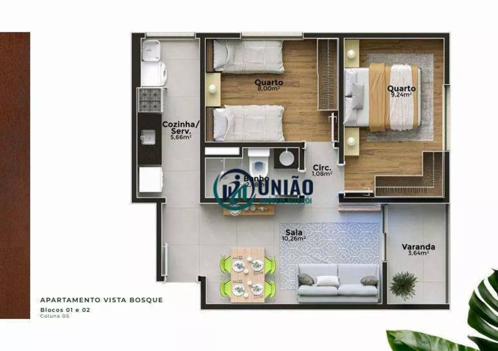 Apartamento, 2 quartos, 52 m² - Foto 60