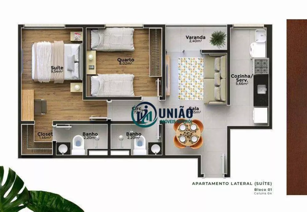 Apartamento, 2 quartos, 52 m² - Foto 22