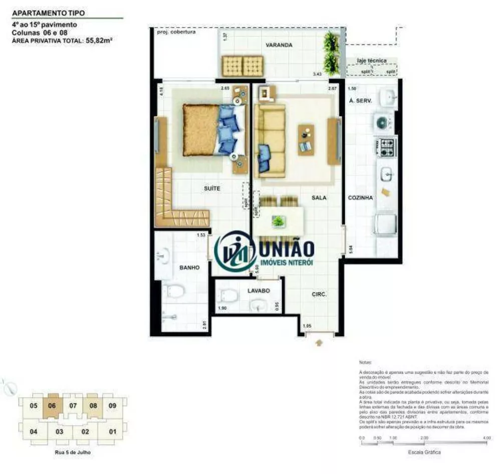 Apartamento, 1 quarto, 56 m² - Foto 6