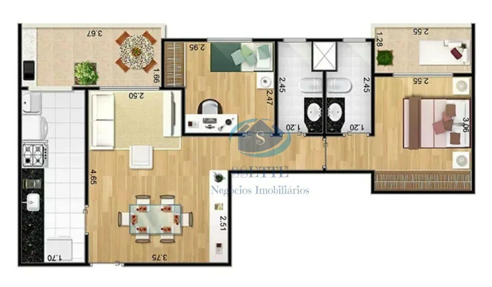 Apartamento, 2 quartos, 65 m² - Foto 12