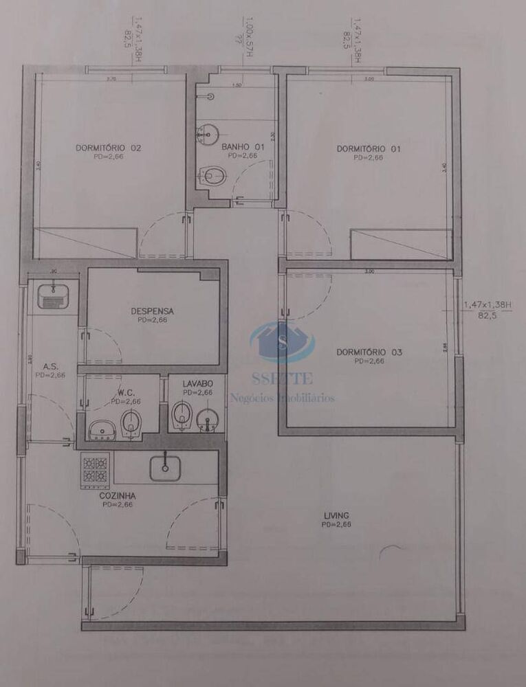 Apartamento, 3 quartos, 78 m² - Foto 2