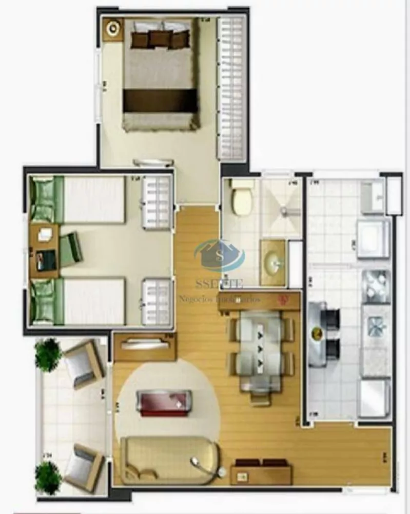 Apartamento, 2 quartos, 54 m² - Foto 8
