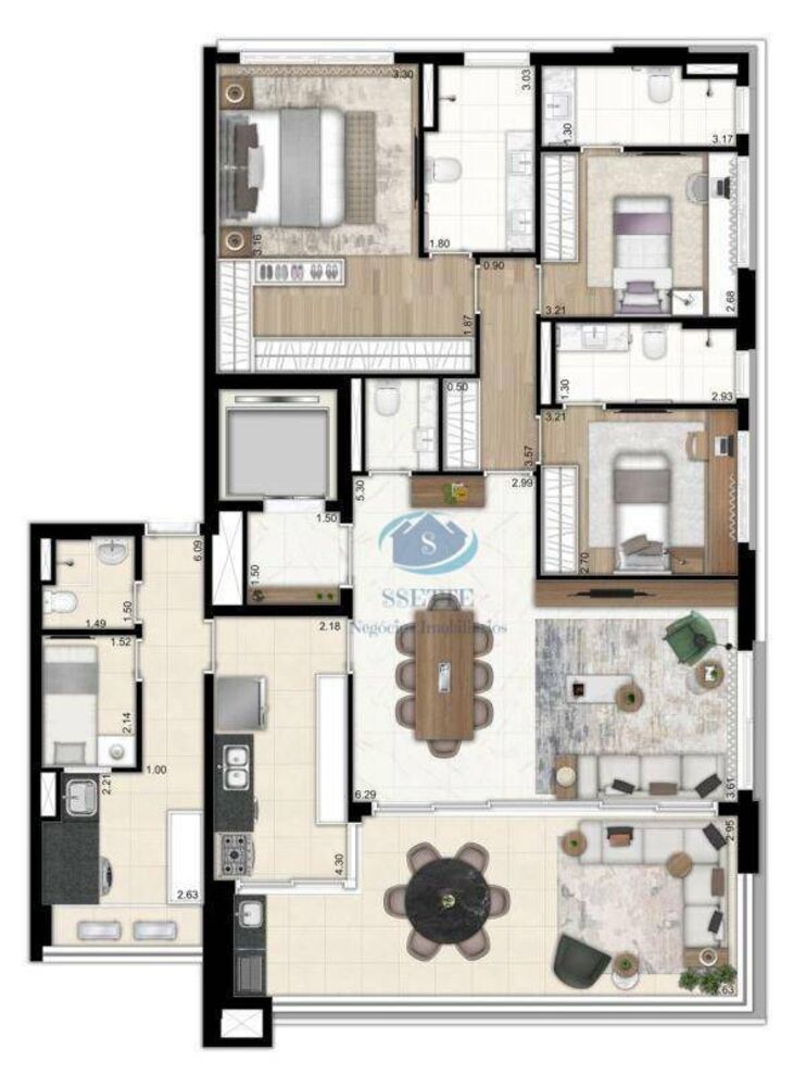 Apartamento, 3 quartos, 156 m² - Foto 2