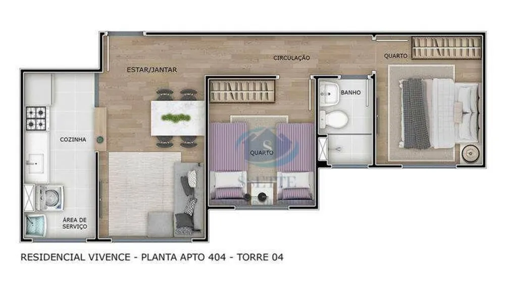 Apartamento, 2 quartos, 43 m² - Foto 2