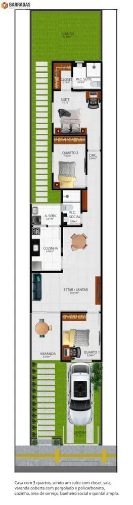 Casa, 3 quartos, 88 m² - Foto 8