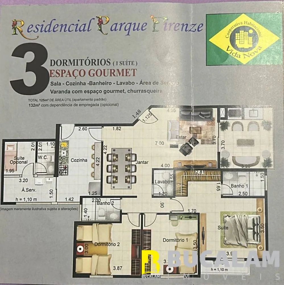 Apartamento, 3 quartos, 125 m² - Foto 2