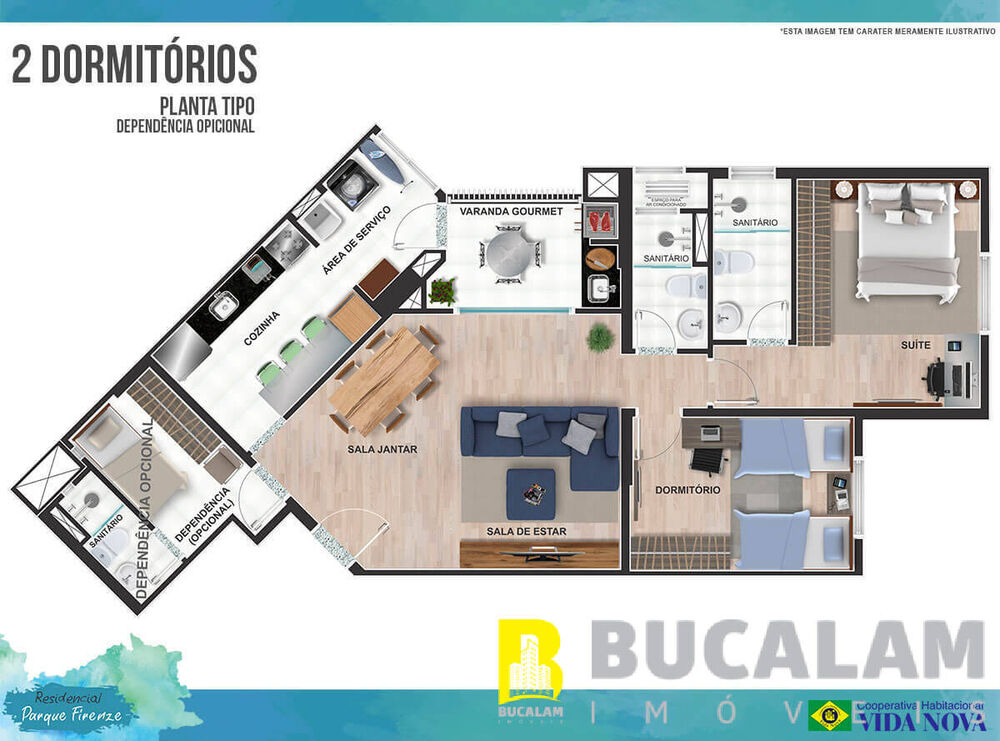 Apartamento, 2 quartos, 82 m² - Foto 2