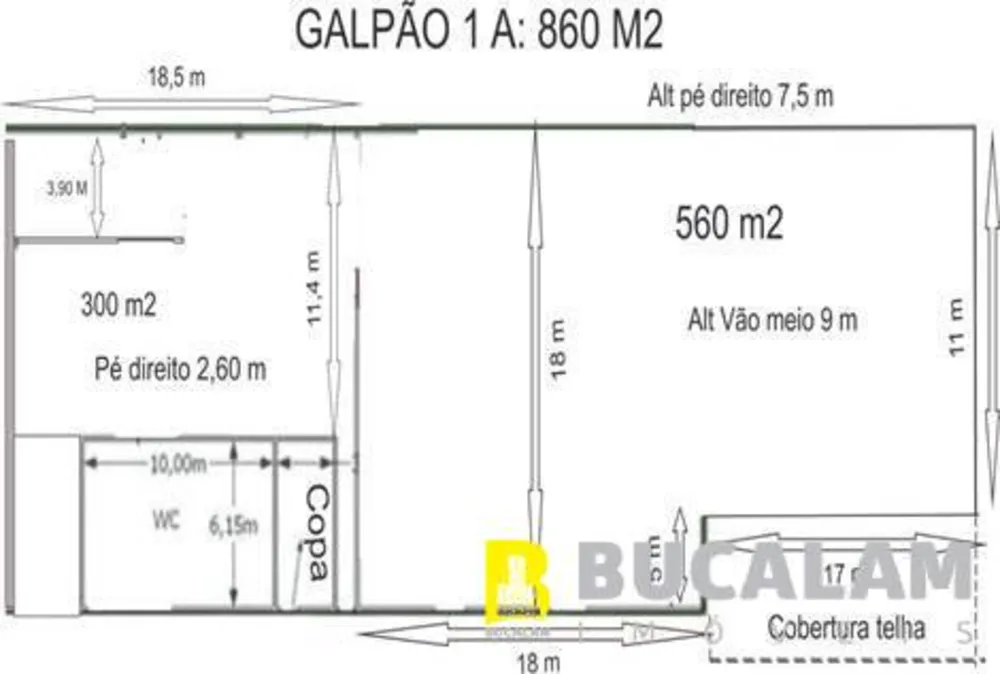 Depósito-Galpão, 860 m² - Foto 8
