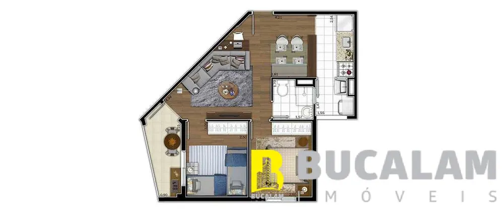 Apartamento, 2 quartos, 52 m² - Foto 16