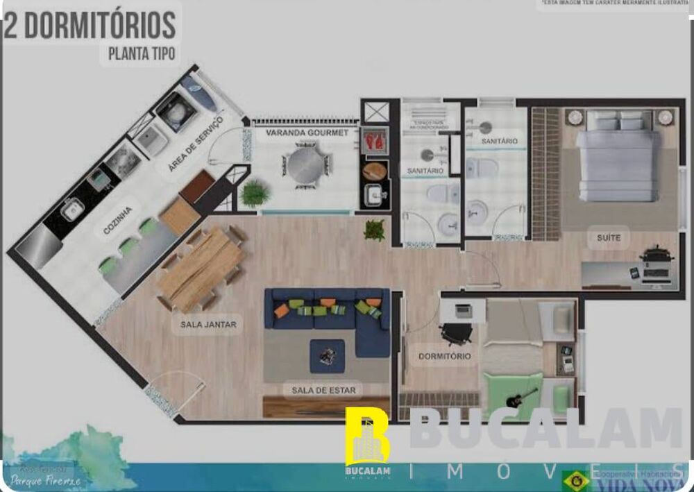 Apartamento, 2 quartos, 86 m² - Foto 2