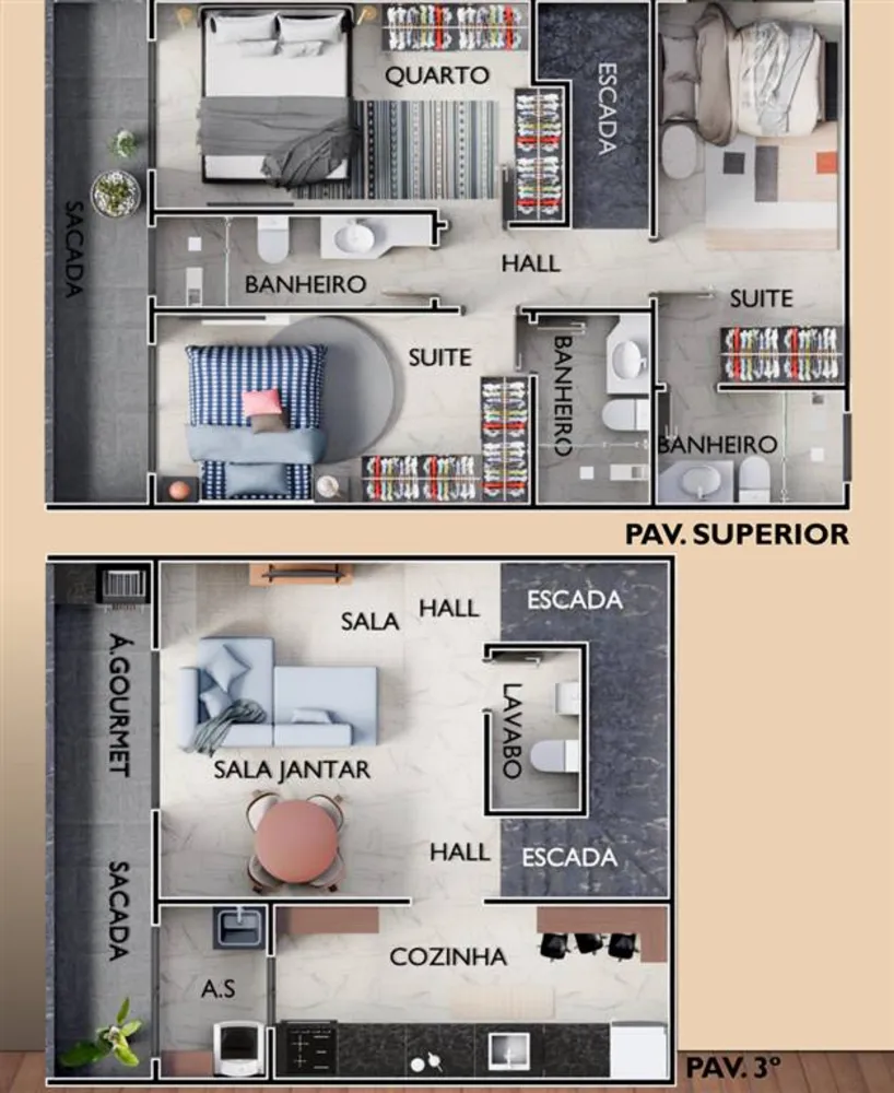 Sobrado, 3 quartos, 110 m² - Foto 3