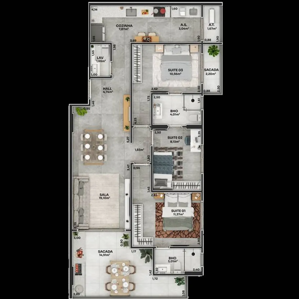 Apartamento, 3 quartos, 106 m² - Foto 8