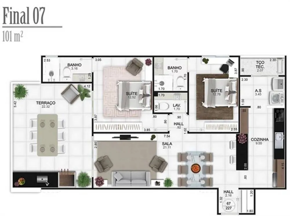 Apartamento, 2 quartos, 101 m² - Foto 16