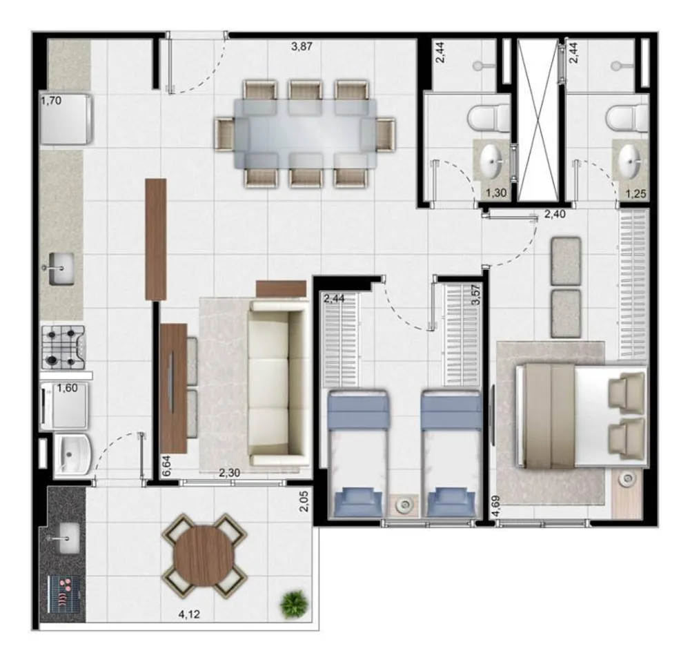 Apartamento, 2 quartos, 75 m² - Foto 12