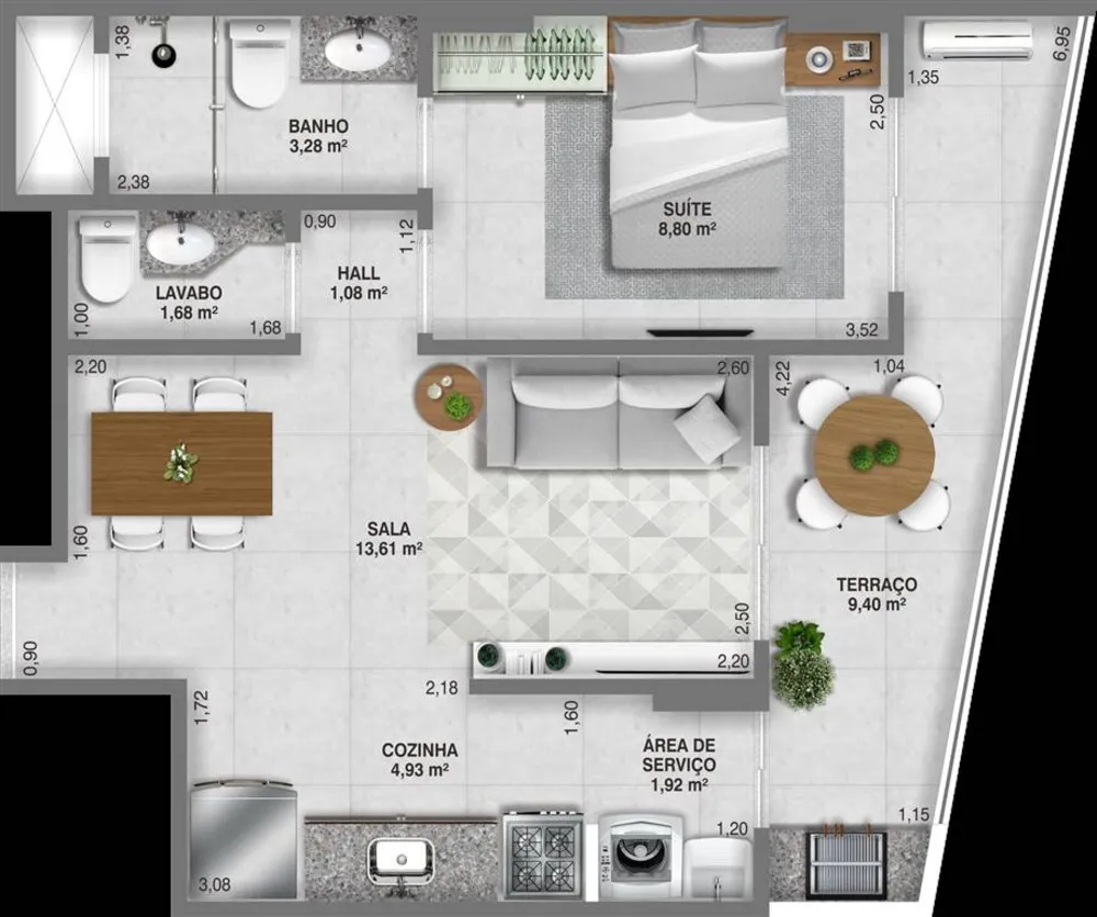 Apartamento, 1 quarto, 50 m² - Foto 2