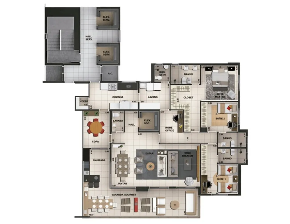 Apartamento, 3 quartos, 200 m² - Foto 16