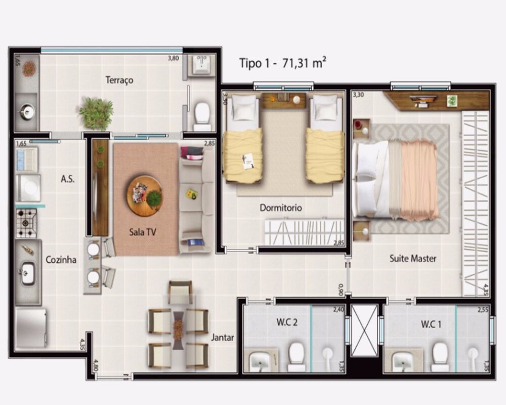 Apartamento, 2 quartos, 71 m² - Foto 23